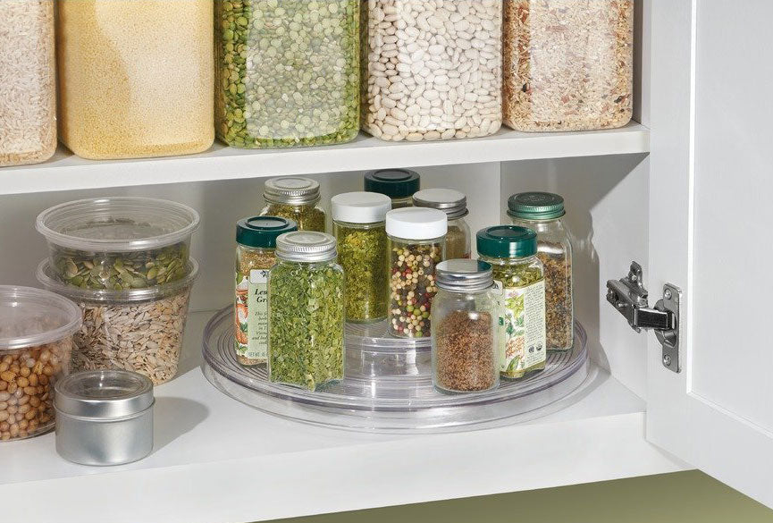 Two-Level Clear Lazy Susan Turntable - 11 Inch